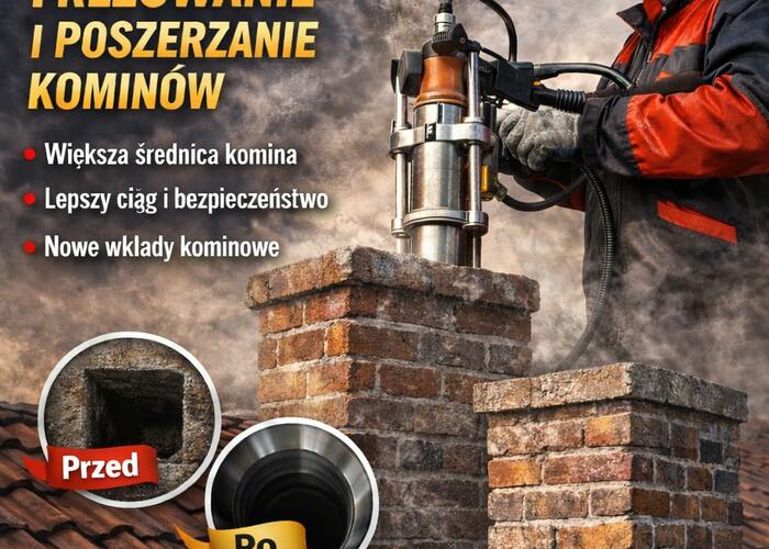 Grajewo ogłoszenia: Frezowanie kominów.
Bezpłatna wycena.
Szybka...